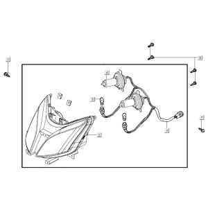 Scheinwerfer Kymco Super 8 Street 4-Takt rot