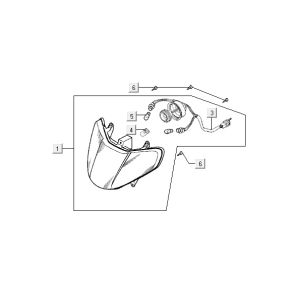 Scheinwerfer Kymco Vitality 2t ac rot