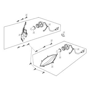 Scheinwerfer Kymco Xciting 400i Matt Schwarz