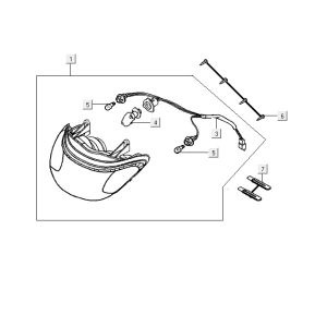 Scheinwerfer Kymco ZX 2t AC blau limitiert
