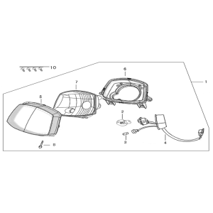 Scheinwerfer Neco Lola schwarz rot