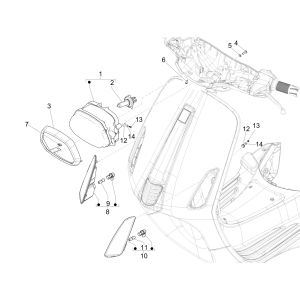 Scheinwerfer - Blinker Vespa Sprint 125 4T 3V IE ABS E5 2021 (EMEA)