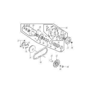 Clutch - string Kymco New Sento 4-Takt 50i Gold