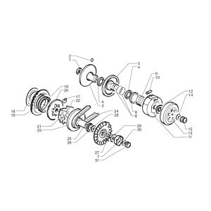 Kupplung Beta Ark-K LC rot 2005 2-Takt