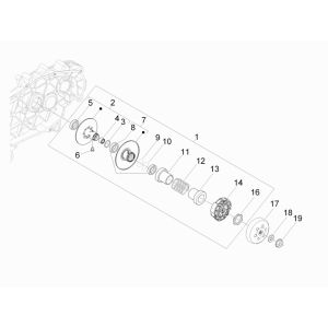 Piaggio Beverly 300 IE ABS E4 Kupplung 2016—2020 (EMEA)