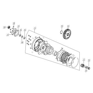 Clutch Kymco Activ 4-Takt rot-schwarz