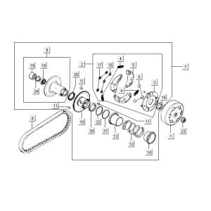 Kupplung Kymco Yup 2t Wechselstrom klassisch grün