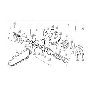 Kupplung Kymco ZX 2t ac blau limitiert