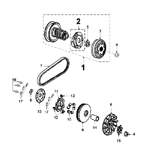 Kupplung Peugeot Jet Force LC Einspritzung Blau