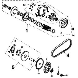 Kupplung Peugeot Kisbee/ Django euro4