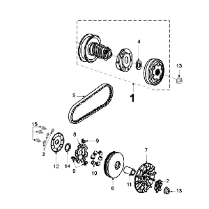 Kupplung Peugeot Ludix 12 schwarz