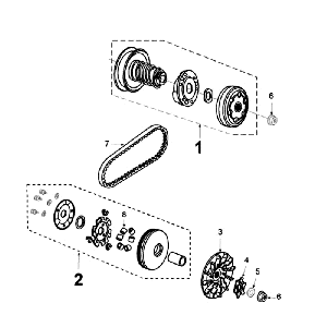 Kupplung Peugeot New Vivacity 2-Takt Dunkelblau