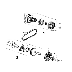 Kupplung Peugeot Speedfight 3 AC Schwarz