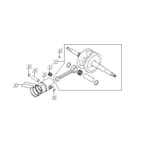 Kurbelwellenkolben Kymco Yup 2t ac classic grün