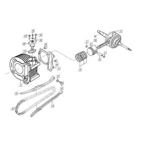 Zylinder Kurbelwelle Kymco Maxxer 90 Quad Schwarz
