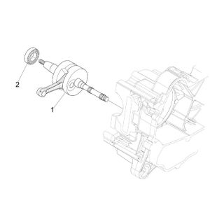 Kurbelwelle Vespa Sprint 45km 4-Takt-4-Ventil