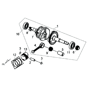 Sym Allo Kurbelwelle (WH871) Champagner