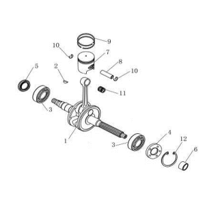Kurbelwelle China Venom schwarz