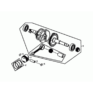 Sym Orbit III Schwarze Kurbelwelle