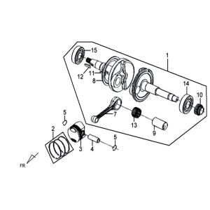 Kurbelwelle/Kolben/Kolbenring Sym Mio