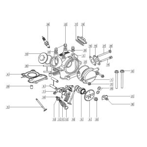 Cylinder cover assy Kymco Filly 50 E5+
