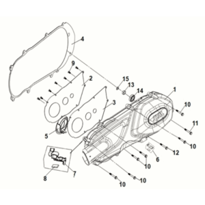 L. Crank case cover Sym Jet 14 125I LC E5 2021-2024