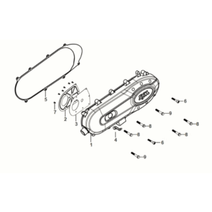 Linker Kurbelgehäusedeckel Sym Mio 50I E5