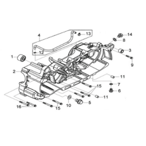 L. crank case Sym Joymax Z 125 E4