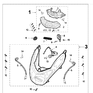 Licht Peugeot Kisbee weiß