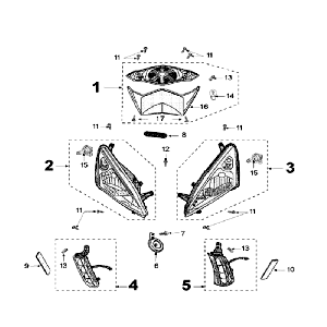 Licht Peugeot Speedfight 3 AC Schwarz