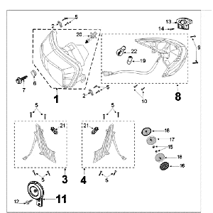 Licht Peugeot Tweet alt grau