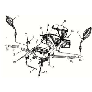 KPL-Scheinwerfer Sym Symphony ST 125I E4 Hellschwarz (BK-7C/Black ST)