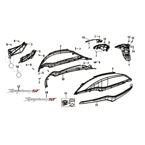 Sym Symphony ST 125I E4 Hellschwarze Beschichtung (BK-7C/Black ST)