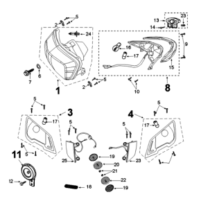 Lighting Peugeot Tweet 125 EFI YO N SBC E4 2018-2020