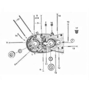 Linke Kurbelgehäusehälfte Zundapp GTS 50 517-40L0