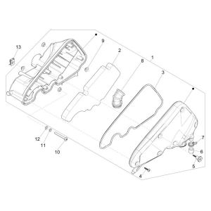 Luftfilter 2 Vespa Sprint 25km 4-Takt-2-Ventil