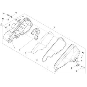 Luftfilter 2 Vespa Sprint 45km 4-Takt 4-Ventil