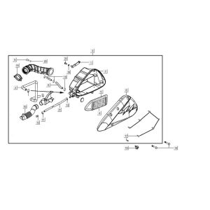 Luftfilter AGILITY 16+ 4T 125 Mattes Metallic-Silber