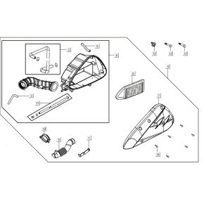 Luftfilter AGILITY 16+ 4T 200i Matt Metallic Hellblau