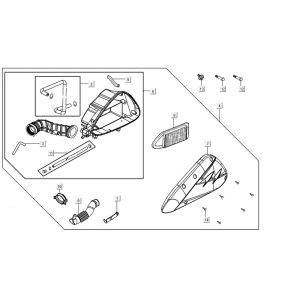 Luftfilter AGILITY 16+ 4T 200i Mattes Metallic-Silber