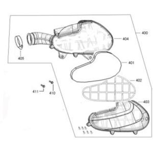 Luftfilter Benzhou YY80T-18 YY50QT (-18) dunkelblau