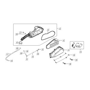 Luftfilter Kymco Agility 12' 4-Takt sportliches Blau