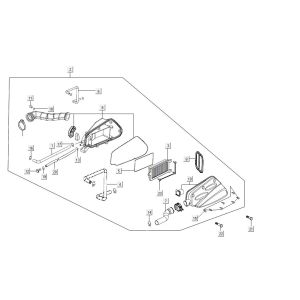 Luftfilter Kymco Agility 16'+ 4-Takt-Einspritzung euro4 Rot