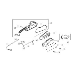 Luftfilter Kymco Agility Fat 12' 4-Takt sportlich orange