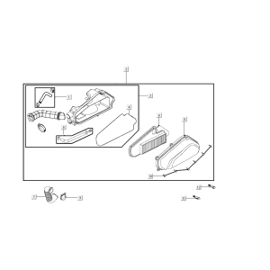 Luftfilter kymco agility FR 12' 4-Takt euro4 weiß