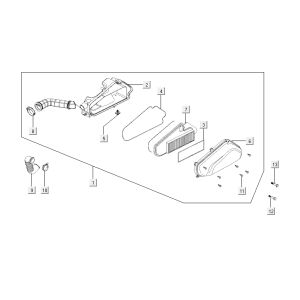 Luftfilter Kymco Agility RS 4-Takt schwarz 11