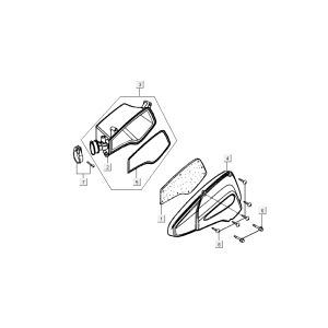 Luftfilter Kymco People 2-Takt rot