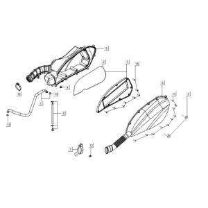 Luftfilter Kymco Xciting 400i Mattschwarz