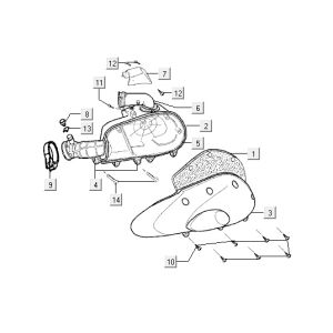 Luftfilter Kymco Yup 2t Wechselstrom rot