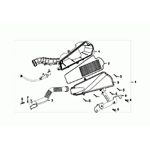 Sym Orbit II Euro 4 Mattgrau Luftfilter